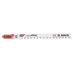Ножове за прободен трион BOSCH Clean for PVC T 102 H