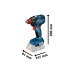 Акумулаторен ударен гайковерт BOSCH GDX 18V-200 C Solo