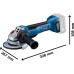Акумулаторен ъглошлайф BOSCH GWS 18V-10 P SOLO