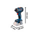 Акумулаторен винтоверт BOSCH GSR 18V-90 FC SOLO L-BOXX