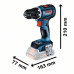 Акумулаторен винтоверт BOSCH GSR 18V-90 C Solo L-Boxx