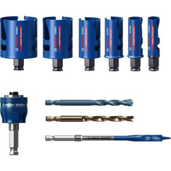 Комплект боркорони BOSCH EXPERT Construction Material 20-64 mm - 10 броя