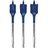 Комплект плоски свредла BOSCH EXPERT Self Cut Speed 20/22/25 mm - 3 броя
