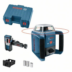 Ротационен лазер BOSCH GRL 400 H, 2x1,5 Ah, L-BOXX