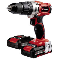 Акумулаторна бормашина EINHELL TE-CD 18/2 Li-i, 2x2,0 Ah + 64 аксесоара