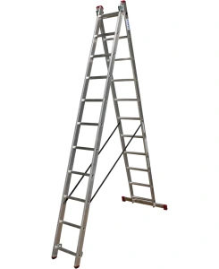 Професионална двураменна алуминиева стълба KRAUSE CORDA 2х11