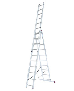 Професионална трираменна алуминиева стълба KRAUSE CORDA 3x10