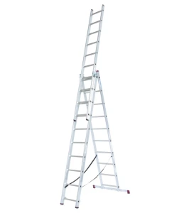 Професионална трираменна алуминиева стълба KRAUSE CORDA 3x10