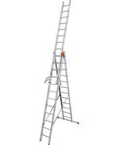 Професионална трираменна алуминиева стълба KRAUSE Tribilo 3x12