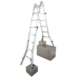Алуминиева телескопична стълба KRAUSE TeleVario 4+5