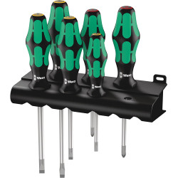 Комплект отвертки WERA 334/6 Rack KP Lasertip