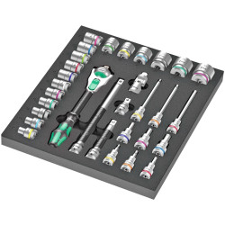 Комплект инструменти 9722 WERA 8000 C Zyklop 1/2" с дунапренена вложка