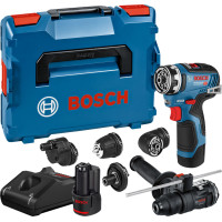 Винтоверт акумулаторен BOSCH GSR 12V-35 FC + приставки