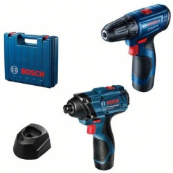 Промо комплект Акумулаторен винтоверт BOSCH GSR 120-Li + Акумулаторен гайковерт BOSCH GDR 120-Li