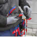 Осигурителен клипс KNIPEX TehteredTool + цветен клипс ColorCode C червен, 3 броя