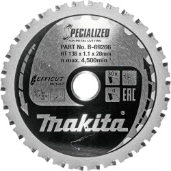 Циркулярен диск MAKITA 136x20x30