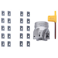 Комплект челен фрезер + 20 бр. карбидни вложки 90° BERNARDO, 40 mm / B 16