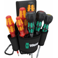 Комплект отвертки в чанта за колан WERA 2, 8ч