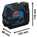 Точков лазер BOSCH GCL 12V-50-22 CG, в L-BOXX с 1 x батерия GBA 12V 2.0Ah