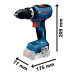 Акумулаторен комплект BOSCH GSB 18V-65 + GWS 18V-8 + GBA 2x4,0Ah + GAL 18V-40 + RAF чанта