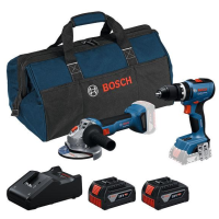 Акумулаторен комплект BOSCH GSB 18V-65 + GWS 18V-8 + GBA 2x4,0Ah + GAL 18V-40 + RAF чанта