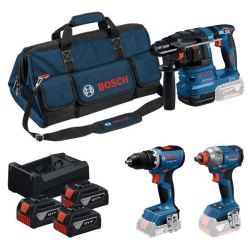 Акумулаторен комплект BOSCH GSR + GDX + GBH + 3x5,0Ah + GAL 12V/18V-80