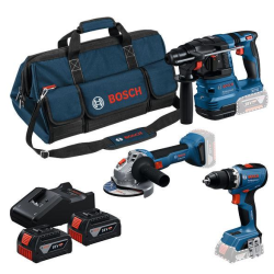 Акумулаторен комплект BOSCH GSR + GWS + GBH + GBA 2x18V 4,0Ah + GAL 18V-40
