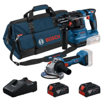 Акумулаторен комплект BOSCH GWS + GBH + GBA 18V 2x4,0Ah + GAL + чанта