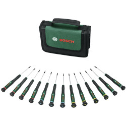 Комплект прецизни отвертки BOSCH, 13 части