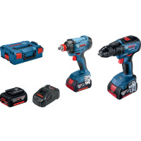 Акумулаторен комплект BOSCH ударен гайковерт GDX 180-LI + винтоверт GSR 18V-50 + куфар