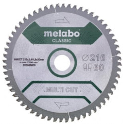 Диск за циркуляр METABO 216x2.4x30mm 60 FZ/TZ 5° neg