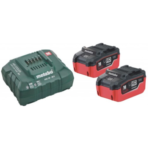 Стартов комплект METABO 18V ASC 145 + 2x5.5 Ah LiHD Стартов комплект METABO 18V ASC 145 + 2x5.5 Ah LiHD