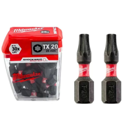 Комплект битове MILWAUKEE TX20 25mm, 25 части
