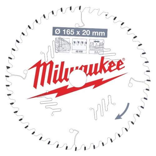 Циркулярен диск MILWAUKEE - 165x20x2,2 mm Циркулярен диск MILWAUKEE - 165x20x2,2 mm