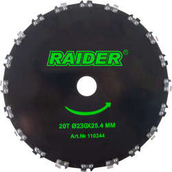 Диск за моторна коса RAIDER 20T 230 mm