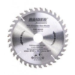 Диск за циркуляр RAIDER 190х36Тх30 mm