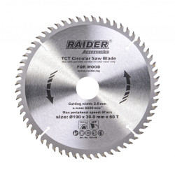 Диск за циркуляр RAIDER 190х60Тх30 mm