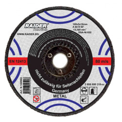 Диск за метал за пневматичен ъглошлайф Raider ø100 x 3 х 16 mm