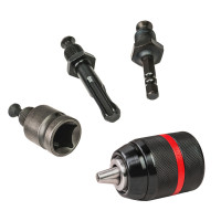 Патронник с адаптери Raider, 1/2" 13 mm, SDS+, HEX 1/4"M квадрат 1/2"F