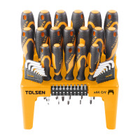 Комплект отвертки и битове със стойка Tolsen GriPro 44 части
