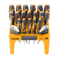 Комплект отвертки и битове със стойка Tolsen GriPro 44 части