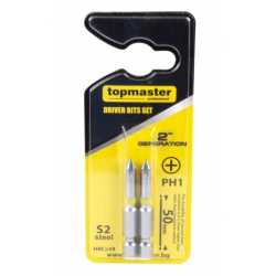 Накрайници PH1 TOPMASTER 50 mm 2 броя