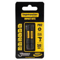 Накрайници ударни TOPMASTER 50mm PH2, 2 броя