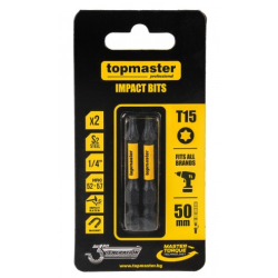 Накрайници ударни TOPMASTER 50mm TX15, 2 броя