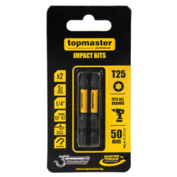 Накрайници ударни TOPMASTER 50mm TX25, 2 броя