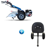 Мотоблок BCS 740 PowerSafe Reversible, HONDA GX390 с колела, прикачна фреза 80 cm и седалка