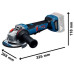 Акумулаторен ъглошлайф BOSCH GWS 18V-11PS - Solo, 125 mm + L-Boxx