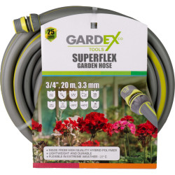 Градински маркуч GARDEX SUPERFLEX 20 m, 3/4"