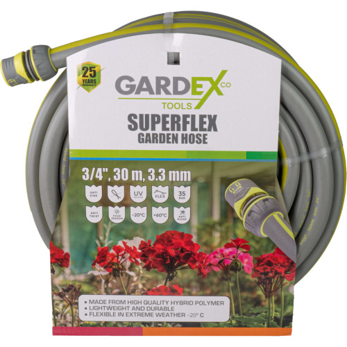 Градински маркуч GARDEX SUPERFLEX 30 m, 3/4" Градински маркуч GARDEX SUPERFLEX 30 m, 3/4"