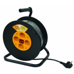 Удължител на макара с 4 гнезда MAKALON 50 m